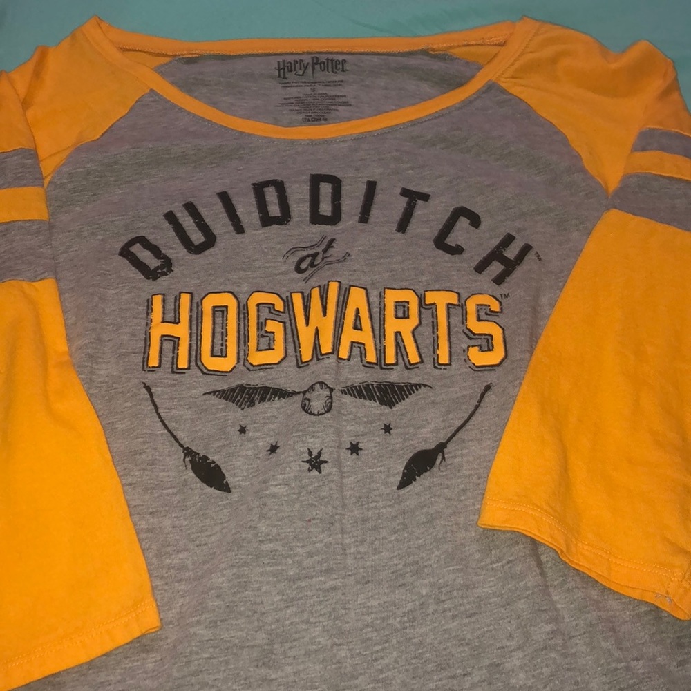 Harry Potter grey and yellow shirt
